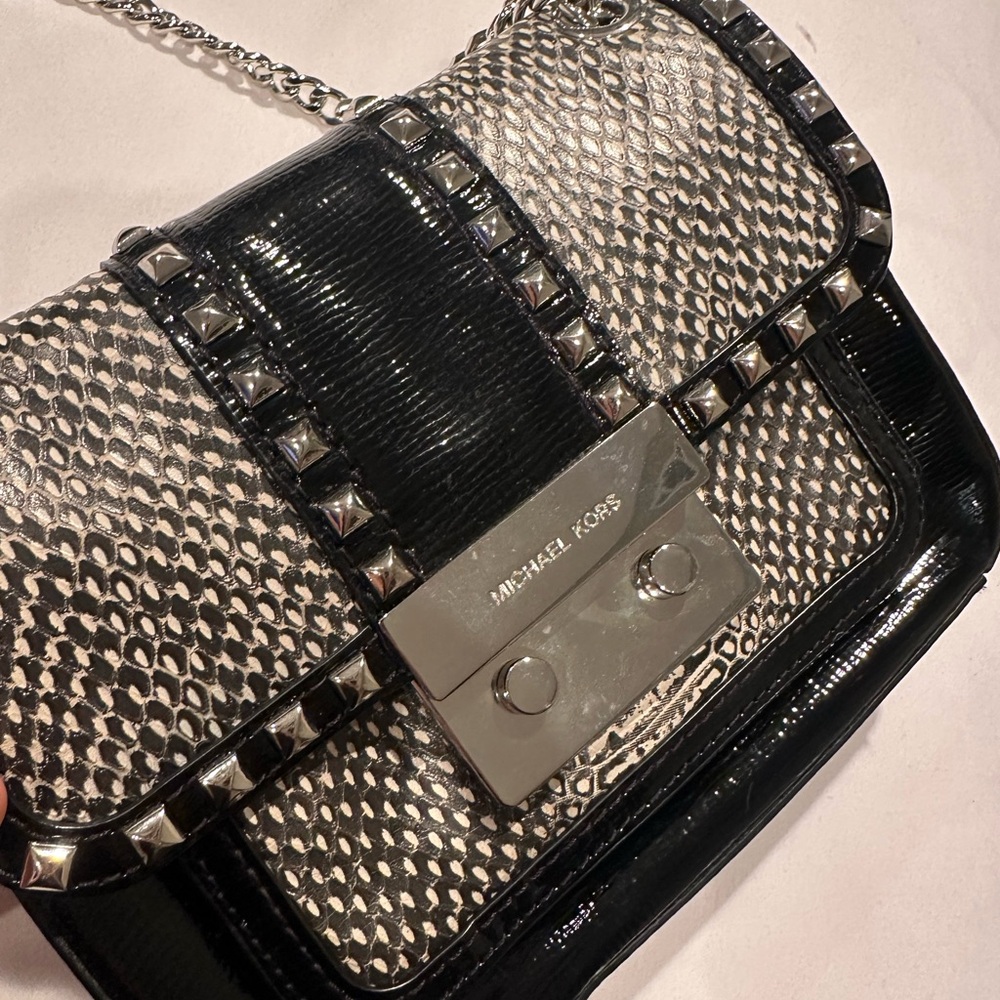 Michael Kors Black and Silver Women's Bag